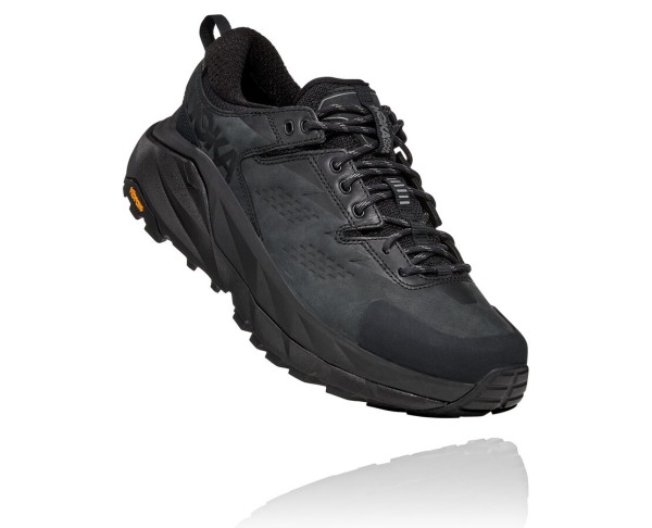 Hoka One One Kaha Low GORE-TEX Mens UK - Black / Grey Hiking Shoes - XICLR0547